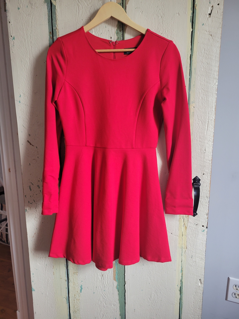 Lulu's Red Long Sleeve Fit & Flare Dress